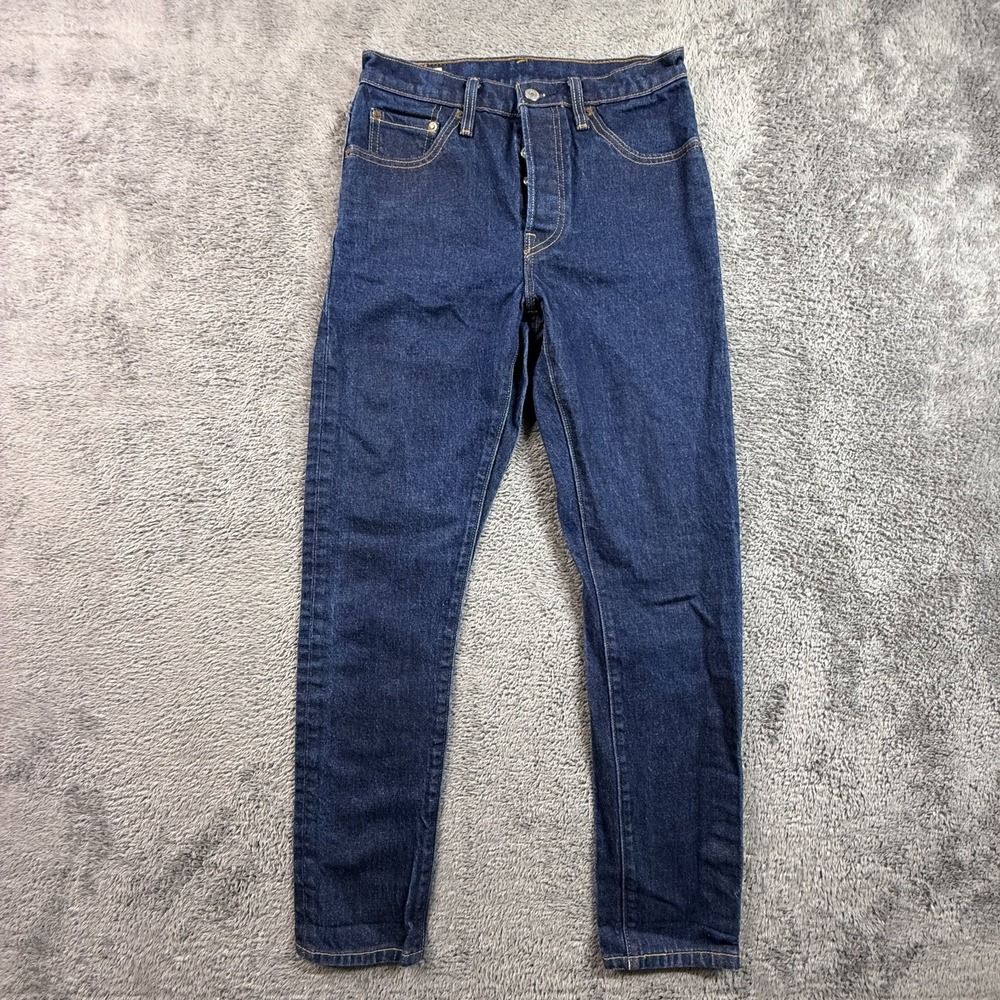 Levi's Premium Big E 501 S Womens Jeans 28x30 Dark Wash Vintage Denim Button